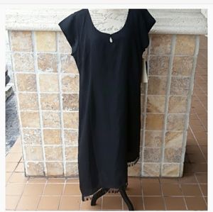 NWT Mlle Gabrielle Asymmetrical black dress Sz 22